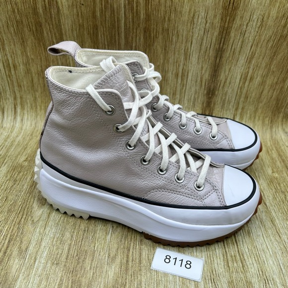 Converse Run Star Hike Hi Women's 7.5 Smoke Pink Leather Shoes Sneakers 169242C - Picture 10 of 10